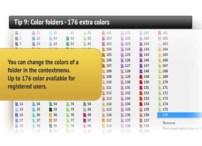 Color folders - 176 extra colors - WinNc, Norton Commander Clone for